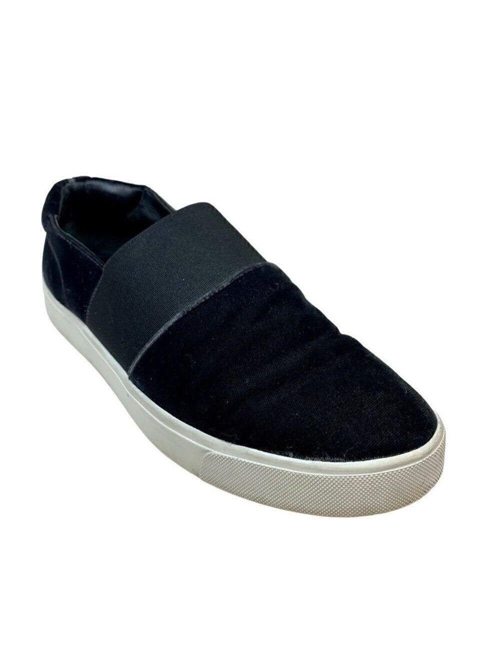 Vince Corbin Velvet Slip-On Sneakers Pewter Gray Size 8.5